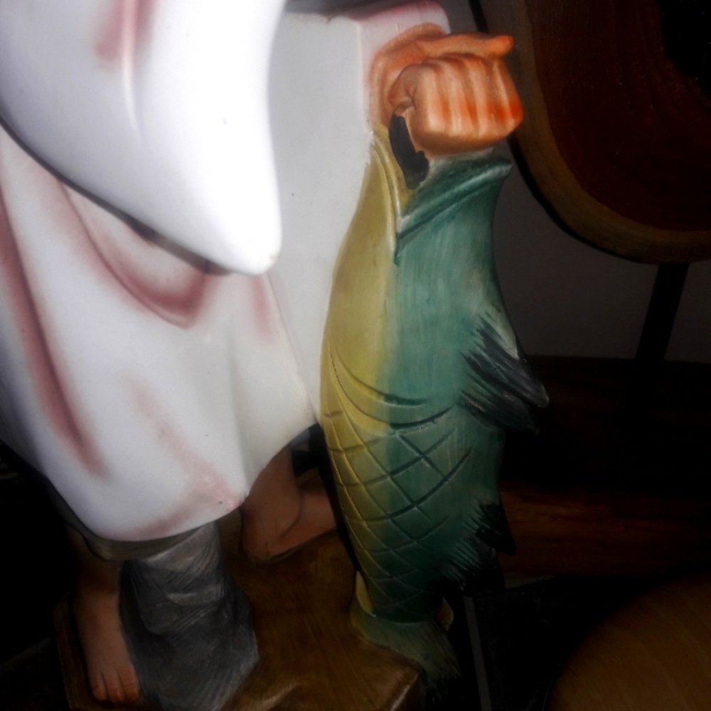 HPAntique Asian Art Chinese Fisherman - Picture 11 of 16